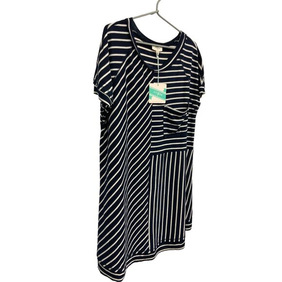 Umgee Navy & White Striped Dress - Picture 2 of 3